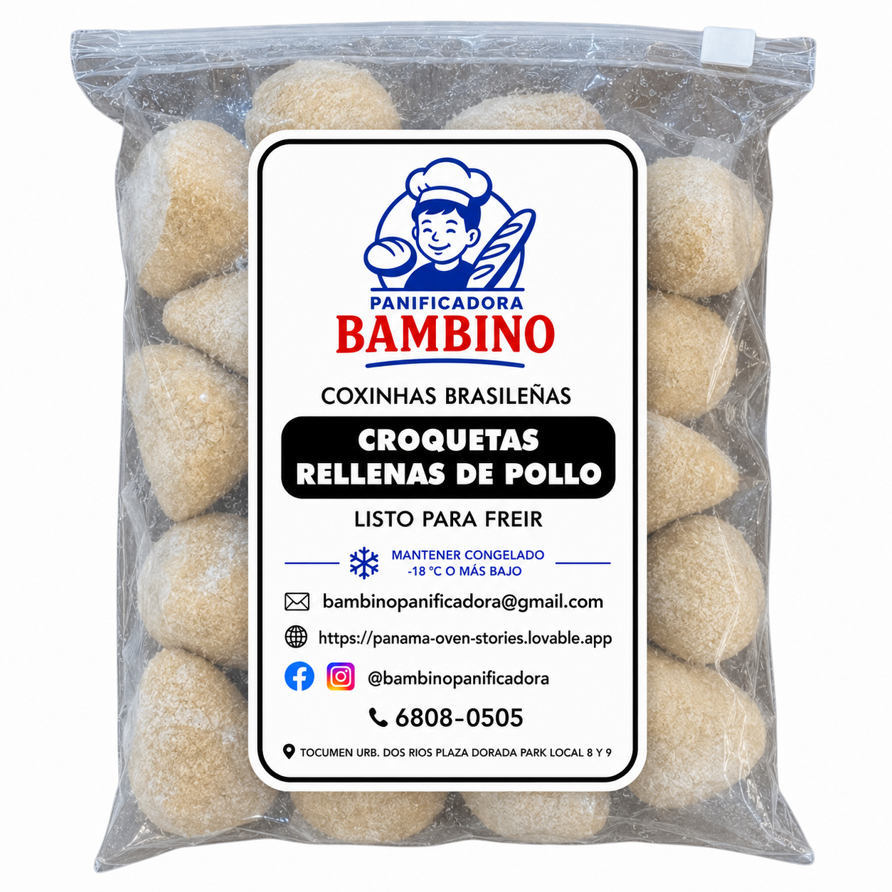 Presentación Croquetas de Pollo (Bolsa 25 u.)