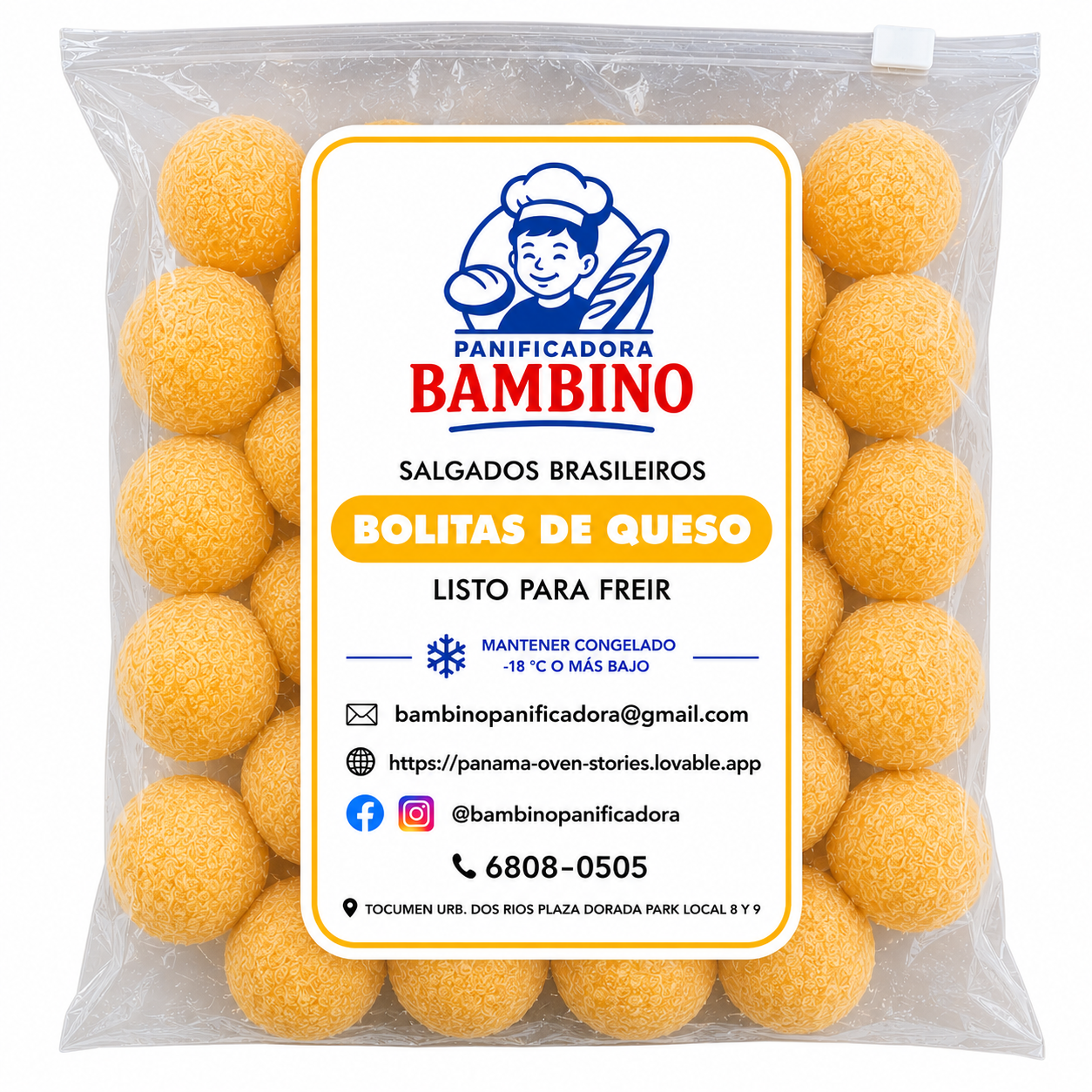Presentación Bolitas de Queso (Bolsa 25 u.)